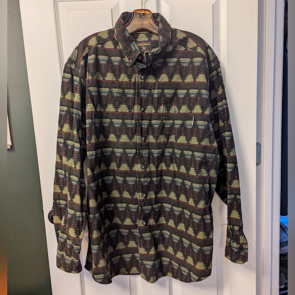 Men's Woolrich Southwest style Flannel Button down, Size XL